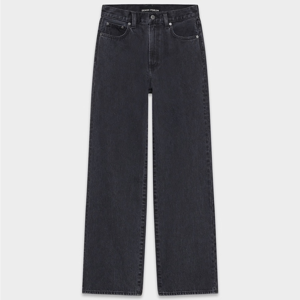 Aritzia Denim Forum Farah Wide Leg Jean - Black